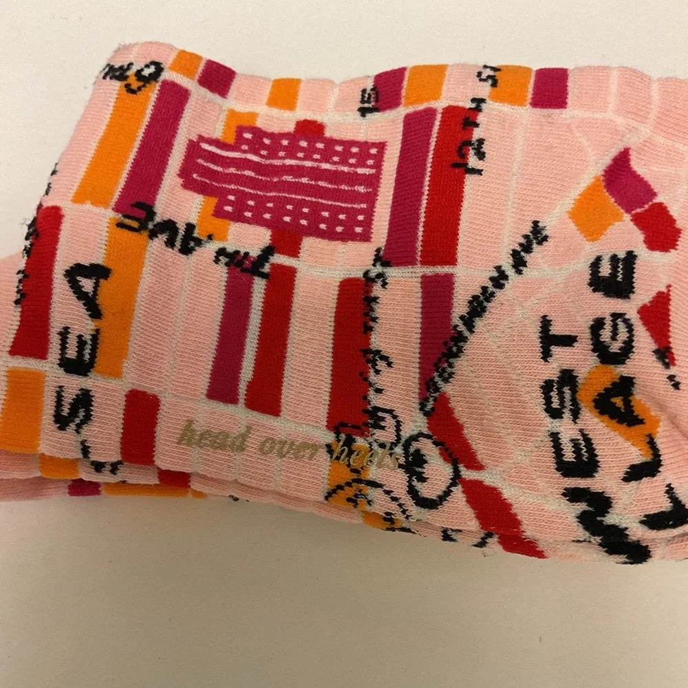 KATE SPADE HEAD OVER HEELS NEW YORK CITY COTTON SOCKS OS NWOT
